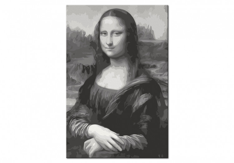 Cuadro para pintar por números Black and White Mona Lisa 127485 additionalImage 6