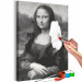 Cuadro para pintar por números Black and White Mona Lisa 127485 additionalThumb 3