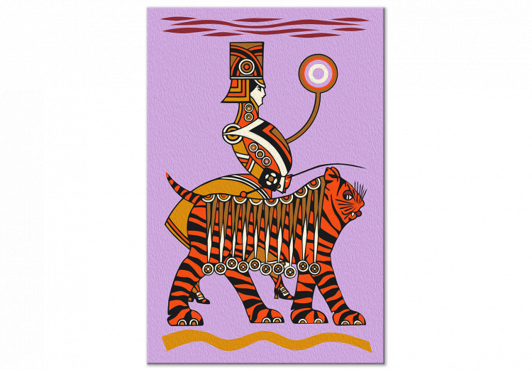 Cuadro para pintar por números Unusual Companion - Dressed up Man With an Orange Tiger 144095 additionalImage 7