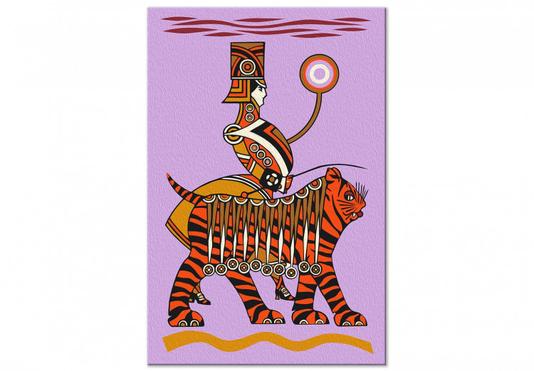 Cuadro para pintar por números Unusual Companion - Dressed up Man With an Orange Tiger 144095 additionalImage 6