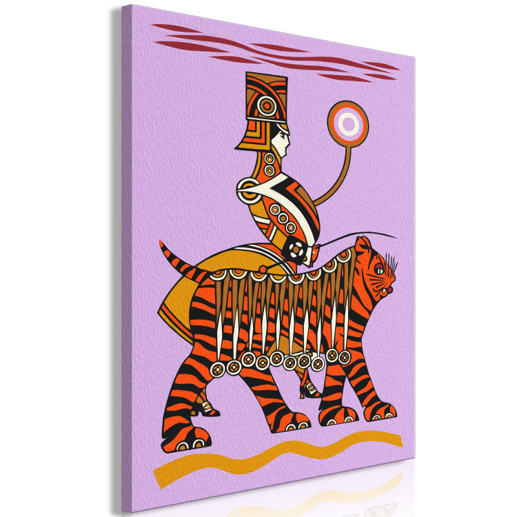 Cuadro para pintar por números Unusual Companion - Dressed up Man With an Orange Tiger 144095 additionalImage 5