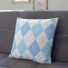 Cojín de microfibra Composition of quadrangles - composition in shades of white and blue cushions 146995 additionalThumb 2