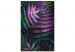 Cuadro numerado para pintar Evening Leaves - Twilight Plant of Purple, Black and Green Colors 146206 additionalThumb 3