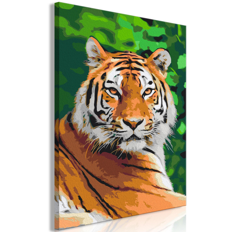 Cuadro para pintar con números Tiger in Green 138436 additionalImage 4