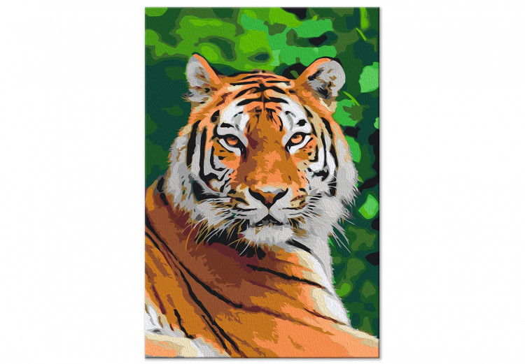 Cuadro para pintar con números Tiger in Green 138436 additionalImage 3