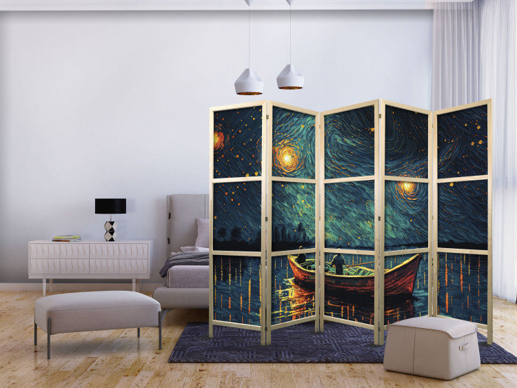 Biombo barato Starry Night - Impressionistic Landscape With a View of the Sea and Sky II [Room Dividers] 151746 additionalImage 8