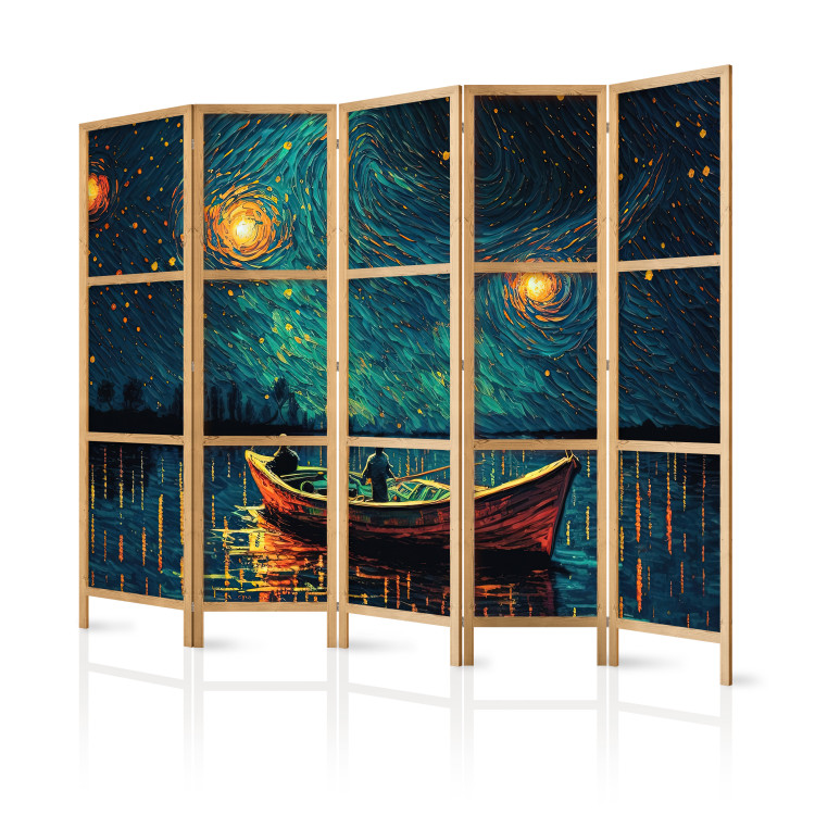 Biombo barato Starry Night - Impressionistic Landscape With a View of the Sea and Sky II [Room Dividers] 151746 additionalImage 5