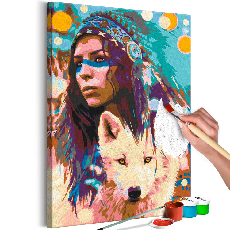 Cuadro para pintar con números Girl and the Wolf 138156 additionalImage 5