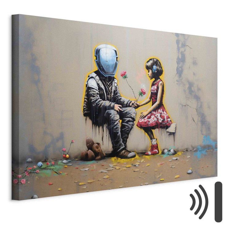 Cuadro decorativo Meeting AI - Futuristic Colorful Graffiti in the Style of Banksy 151756 additionalImage 8
