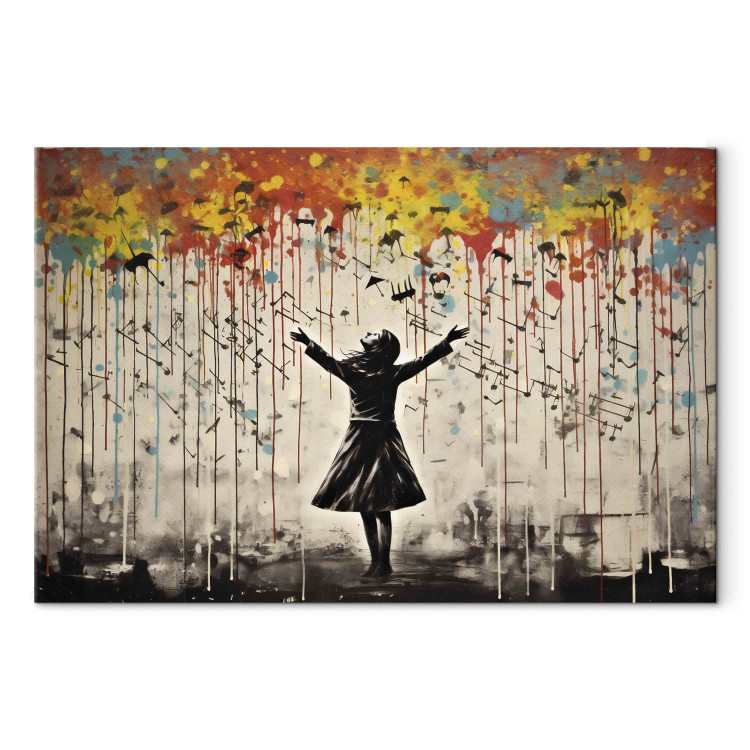 Cuadro XXL Rain Song - Colorful Banksy-Style Graffiti [Large Format] 151876