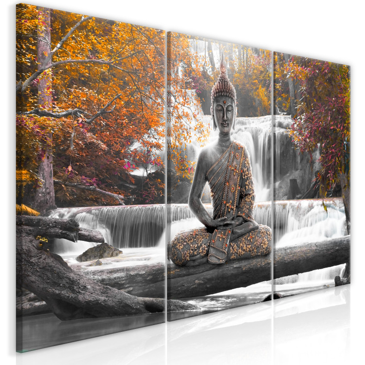 Cuadro pared Buda y cascada - Zen - Cuadros