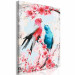 Cuadro para pintar por números Enamored Pink and Blue - Lovely Parrots Sitting on Branch and Pink Flowers 144617 additionalThumb 6