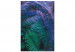 Cuadro para pintar con números Ultraviolet - Large Two-Color Palm Leaves on a Black Background 146217 additionalThumb 4