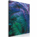 Cuadro para pintar con números Ultraviolet - Large Two-Color Palm Leaves on a Black Background 146217 additionalThumb 6