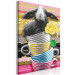  Dibujo para pintar con números Gray Rabbit - Furry Animal in Striped Cups and a Yellow Rose 144527 additionalThumb 5
