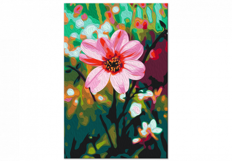 Cuadro para pintar por números Pinnate Cosmos - Pink Field Flower in the Midst of Colorful Nature 146727 additionalImage 4