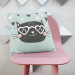 Cojín de microfibra Cat in love - animal and hearts held in shades of white and black cushions 147027 additionalThumb 3