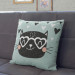 Cojín de microfibra Cat in love - animal and hearts held in shades of white and black cushions 147027 additionalThumb 2