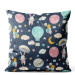 Cojin de velour Bunnies in the Clouds - Animals in the Night Sky Among the Stars 151327