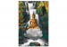Cuadro numerado para pintar Levitating Buddha - Meditating Figure in Front of a Waterfall and a Forest 146537 additionalThumb 3