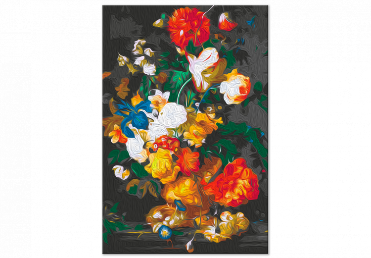  Dibujo para pintar con números Baroque Nature - Sumptuous Bouquet of Colorful Flowers against a Dark Background 147337 additionalImage 4