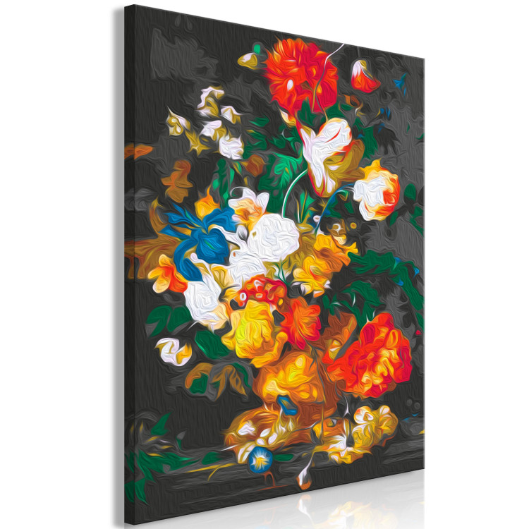  Dibujo para pintar con números Baroque Nature - Sumptuous Bouquet of Colorful Flowers against a Dark Background 147337 additionalImage 5