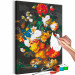  Dibujo para pintar con números Baroque Nature - Sumptuous Bouquet of Colorful Flowers against a Dark Background 147337 additionalThumb 7