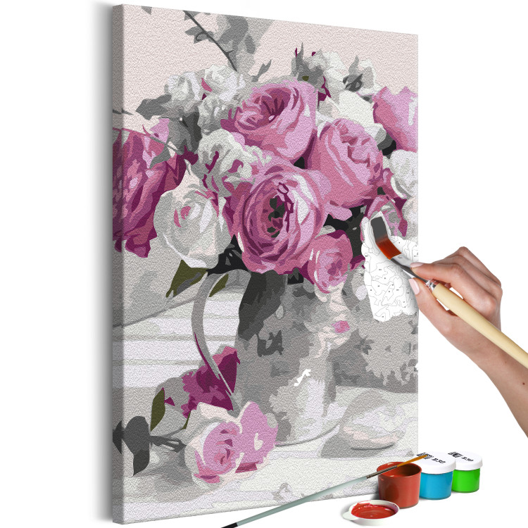 Cuadro numerado para pintar Pink Bouquet 132047 additionalImage 3