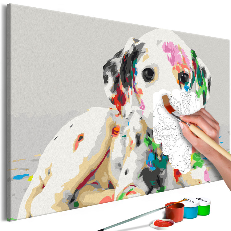 Cuadro para pintar con números Colourful Puppy 127567 additionalImage 3