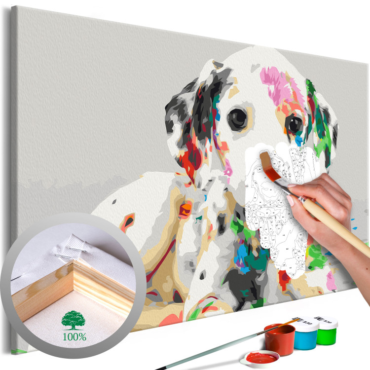 Cuadro para pintar con números Colourful Puppy 127567