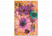 Cuadro para pintar por números Sweet Petals - Pink, Purple and Emerald Flowers on a Golden Background 146197 additionalThumb 4