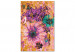 Cuadro para pintar por números Sweet Petals - Pink, Purple and Emerald Flowers on a Golden Background 146197 additionalThumb 3