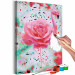 Cuadro para pintar por números Rose Flamingo - Pink Bird, Powdery Rose and Minty Shimmering Background 144618 additionalThumb 7