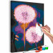  Dibujo para pintar con números Fluffy Balls - Large Pink Dandelions on a Dark Two-Color Background 146218 additionalThumb 7