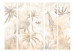Biombo barato Tropical Safari - Wild Animals in Beige Shades on a White Background II [Room Dividers] 151728 additionalThumb 3