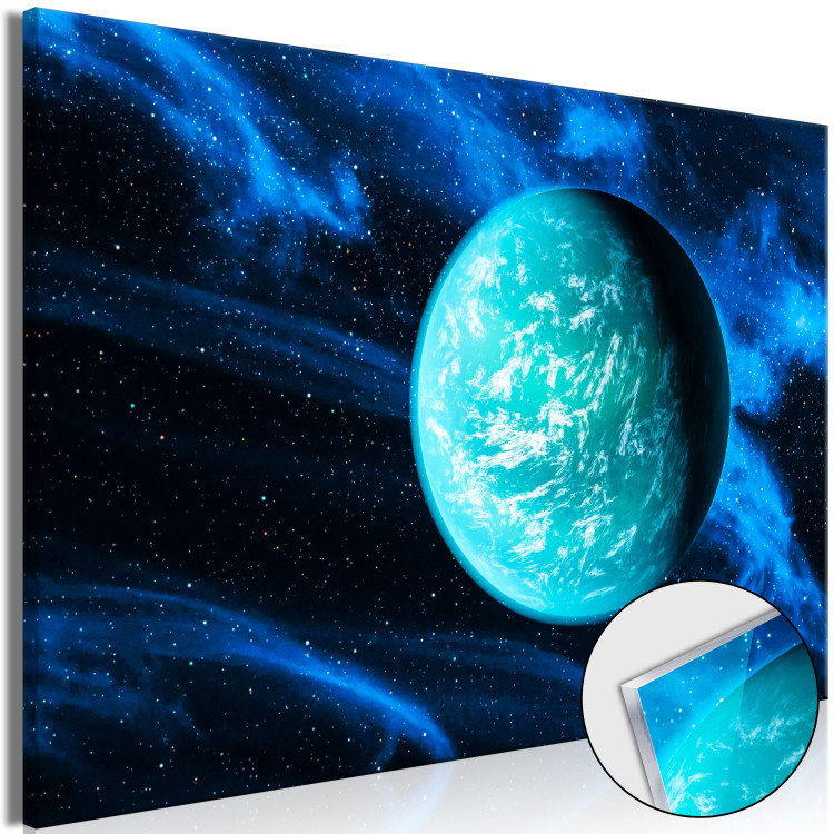 Cuadro en vidrio acrílico Blue Planet - Cosmos Full of Dark-Toned Stars 146438