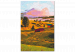  Dibujo para pintar con números Autumn Village - Landscape of a Sunny Valley against a Pink Sky 146538 additionalThumb 4