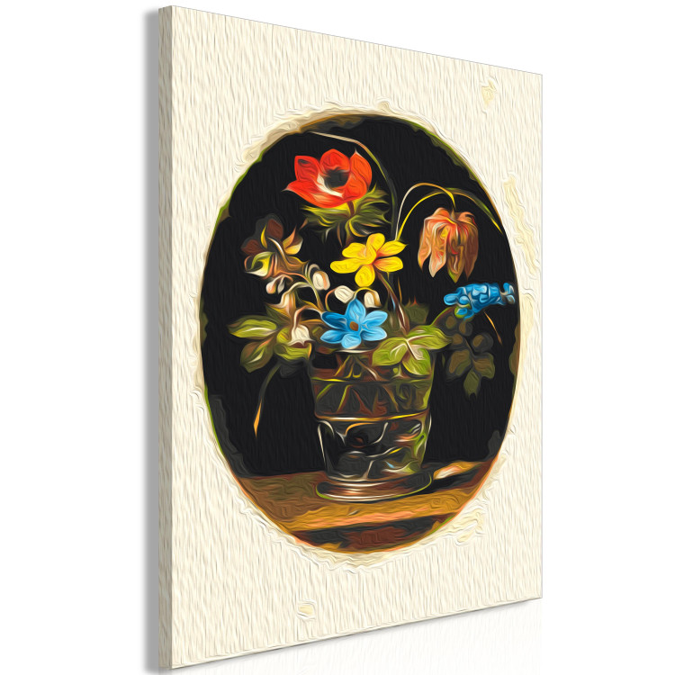  Dibujo para pintar con números Victorian Nature - Colorful Bouquet of Flowers in an Oval 147338 additionalImage 6