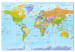 Cuadro XXL World map with colored countries [Large Format] 150738