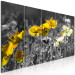 Cuadro Amapolas amarillas - foto de 5 partes con flores amarillas en el prado 123058 additionalThumb 2