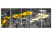Cuadro Amapolas amarillas - foto de 5 partes con flores amarillas en el prado 123058