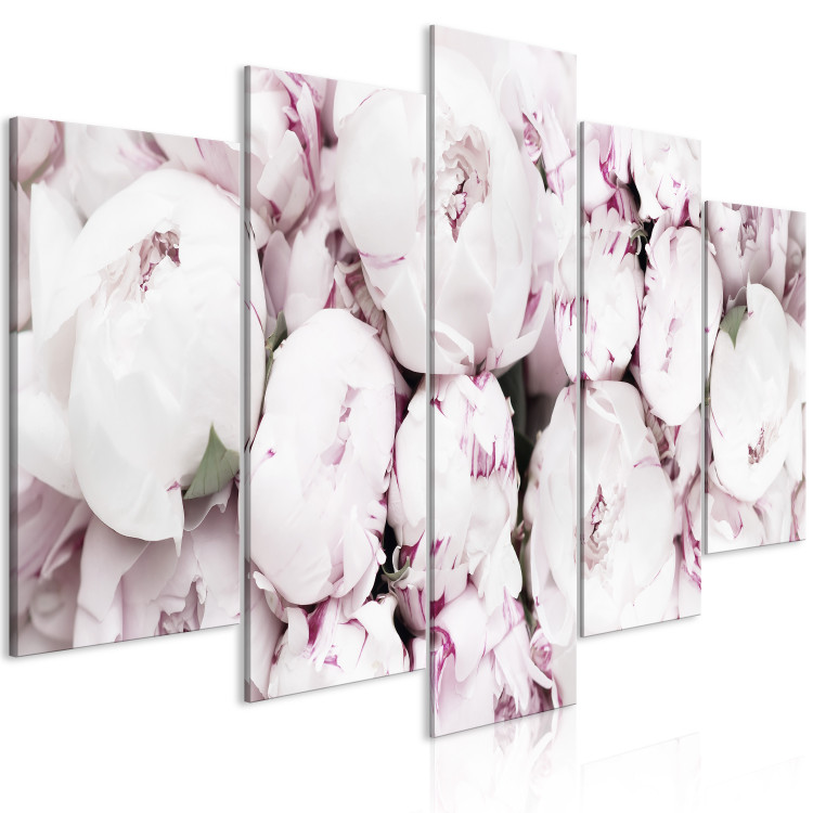 Cuadro sobre lienzo con rosas y flores de colores, marco 100x50