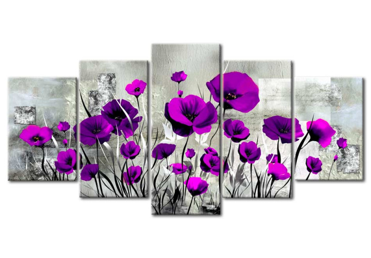 Sobreimpresión en vidrio acrílico Meadow: Purple Poppies [Glass] 92378 additionalImage 2