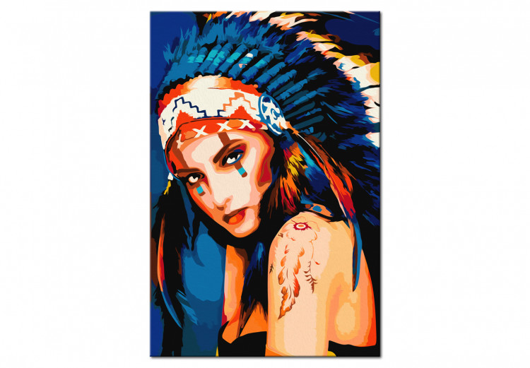  Dibujo para pintar con números Chica indígena 107488 additionalImage 4