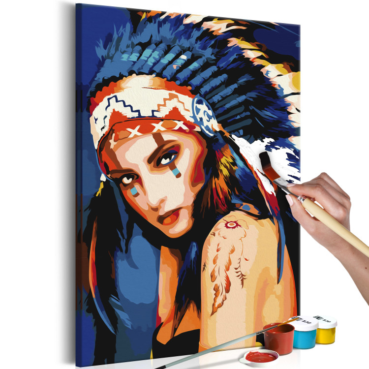  Dibujo para pintar con números Chica indígena 107488 additionalImage 3