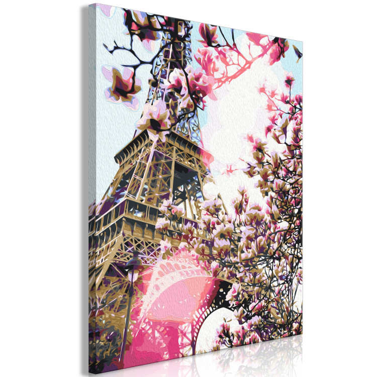 Cuadro para pintar con números Eiffel Tower and Magnolia Tree 138488 additionalImage 3