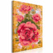 Cuadro para pintar con números Coral Rose - Red-Pink Flower on the Golden Background 146188 additionalThumb 5