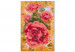 Cuadro para pintar con números Coral Rose - Red-Pink Flower on the Golden Background 146188 additionalThumb 3