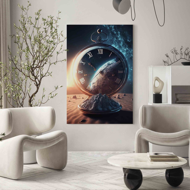Cuadro decorativo Planetary Clock - Abstraction With a Time and Space Motif 151098 additionalImage 3