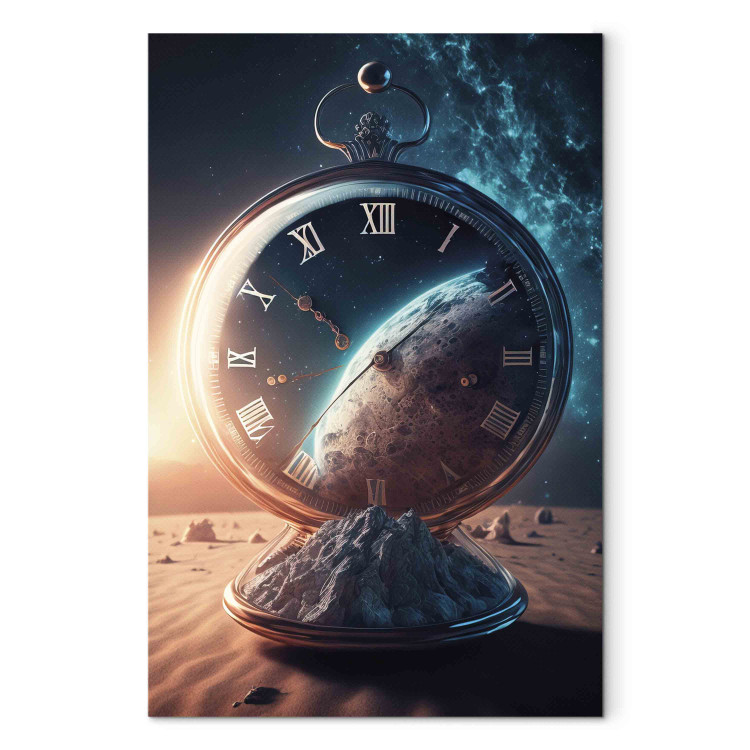 Cuadro decorativo Planetary Clock - Abstraction With a Time and Space Motif 151098 additionalImage 7